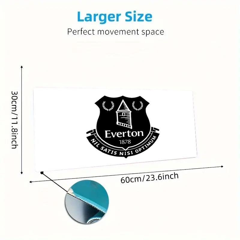 Everton Mouse Pad, Large Gaming Desk Mat, Non-slip XXL Mousepad for Laptop & Tablet, Mini PC Playmat with Stitched Edges