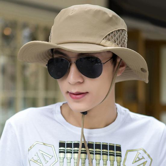 Summer Breathable Men Bucket Mesh Sun 