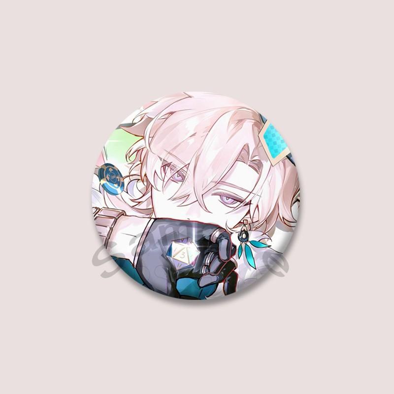 Game Series Honkai Star Rail Aventurine Badge Cartoon Character Soft Button Pins DIY Bag Hat Clothing Brooch Accessories Gifts