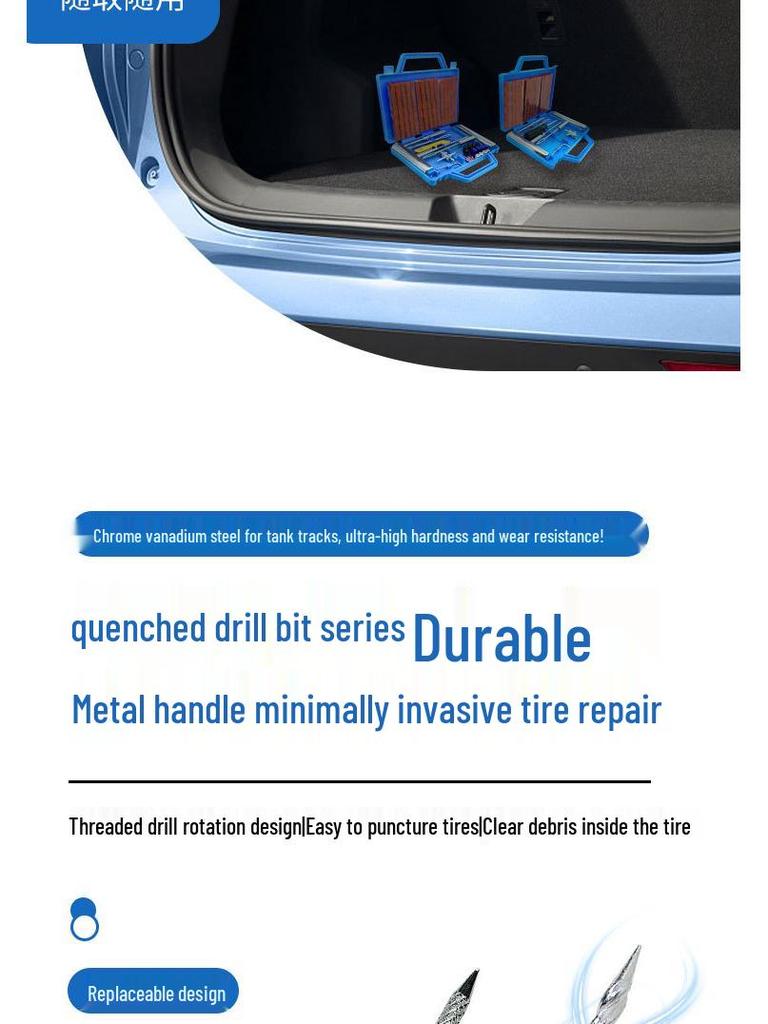 Motorcycle & Car Vacuum Tire Repair Tool Kit