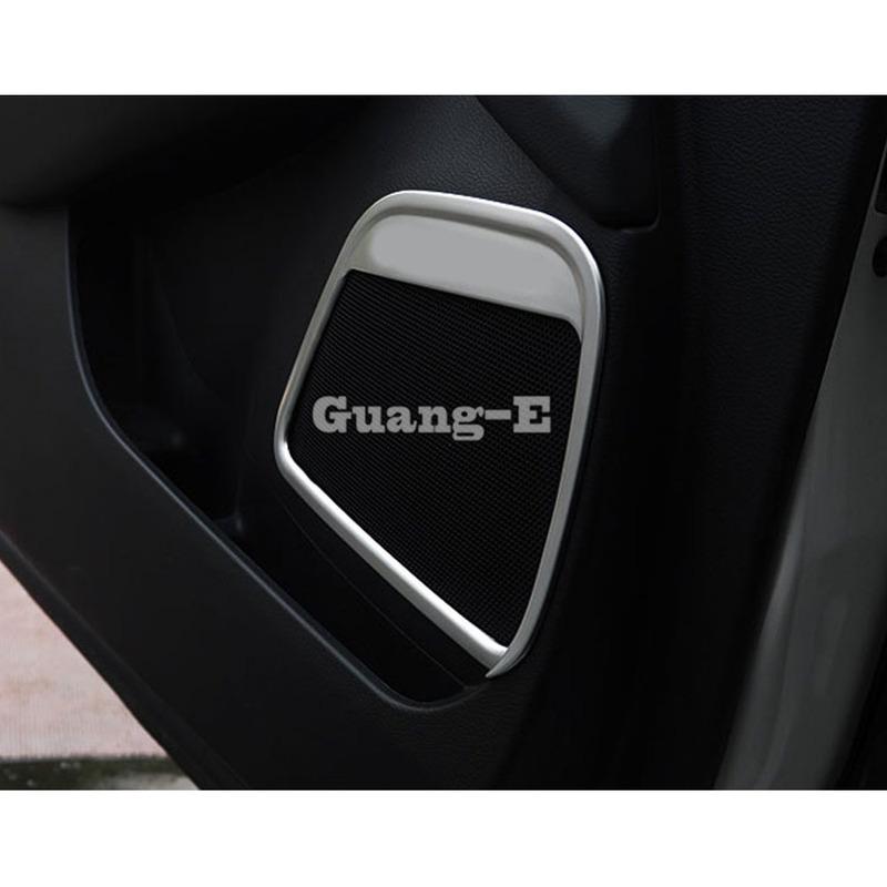 For Nissan Murano 2015 2016 2017 2018  Car Styling Stick Cover ide Door Audio Speak Sound Ring Lamp Trim Frame Panel Part