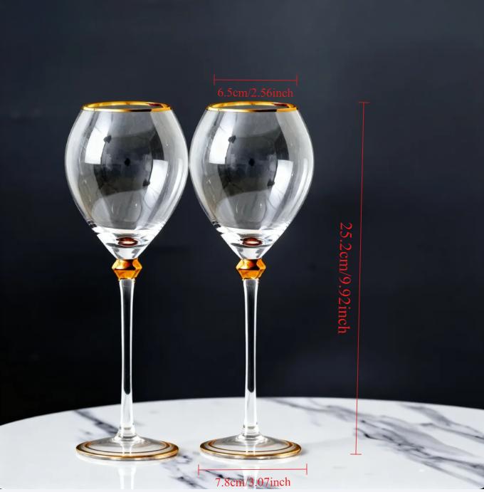 2pcs Light Luxury High-end Crystal Cup Red Wine Glass Set Tall Glass Party Wine Glass Glasses DrinkingGlasses for ChampagneFlute