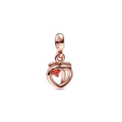 Me Playful Peach Mini Charm 3D Creative DIY Charm Women Charm Rose-Gold 781212C01