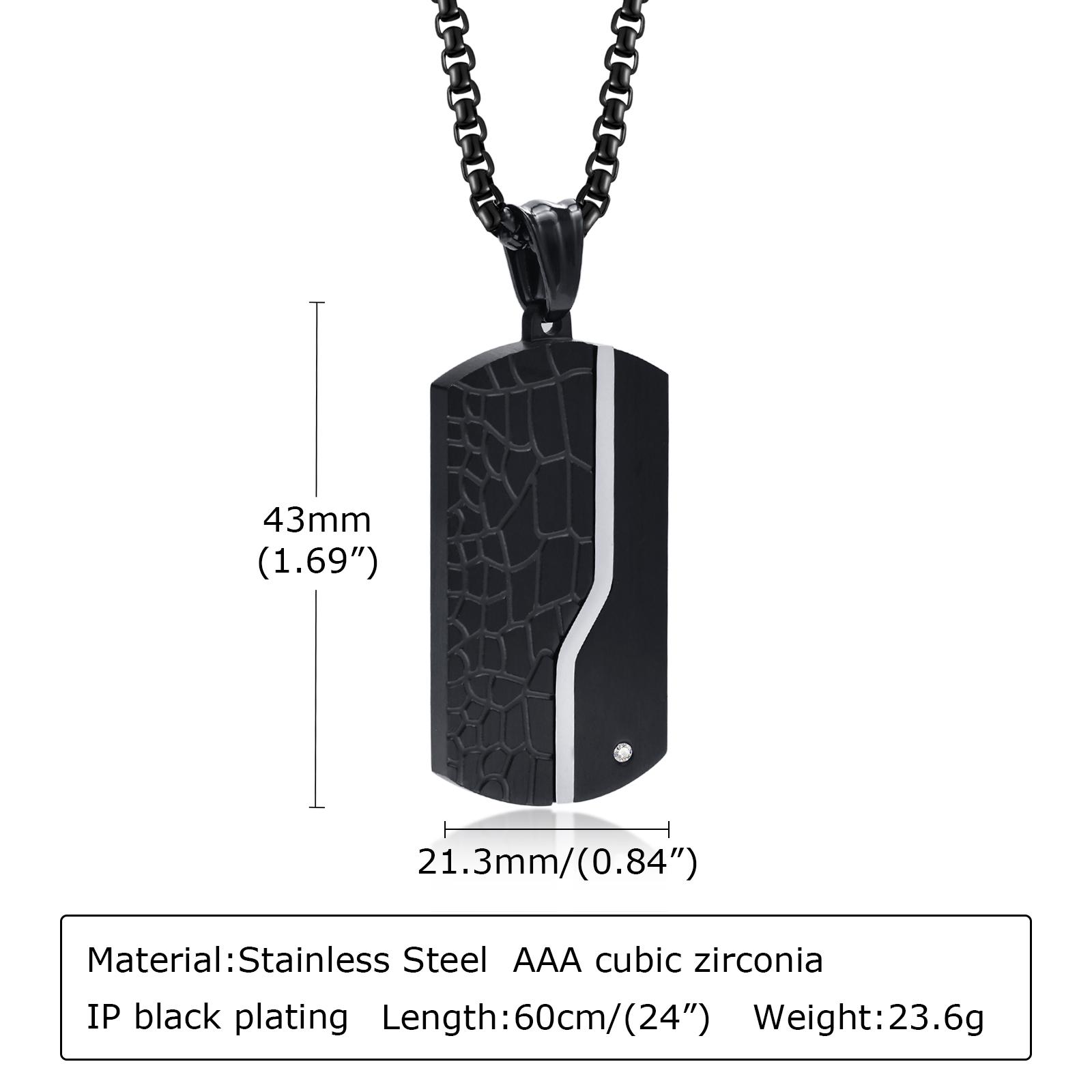 

Valentine s Day Gift Stainless Steel Jewelry Dog Tag Man Necklace Pendant For Wedding Birthday Party Dad Boyfriend