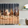 Decorative Animals Horse Zebra Wolf Cat Tiger Bathroom Shower Curtains Frabic Waterproof Polyester Bath Curtain With Hooks