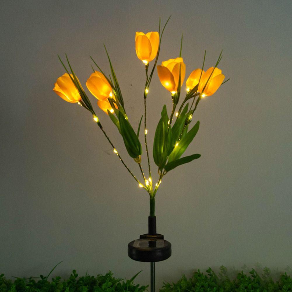 LED Lights Solar Garden Lights 7 Head Tulip Flower Solar Tulip Flower Lights Balcony