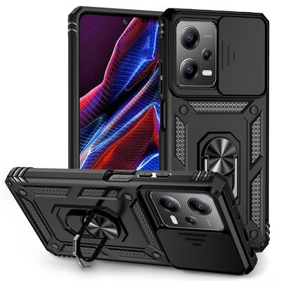 Pour Poco X5 X5 Pro 5G Étui Coulissant Protection Caméra Objectif Étui de Téléphone Pour Pocox5pro Poko X5pro X 5 Pro 5X Support Anneau Coque Arrière