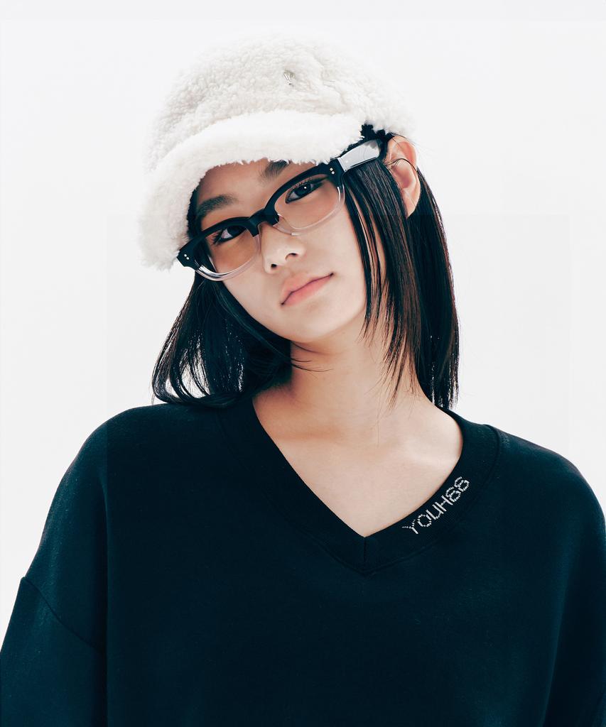 YOUHEE Youhee Shearing Ball Cap Ivory