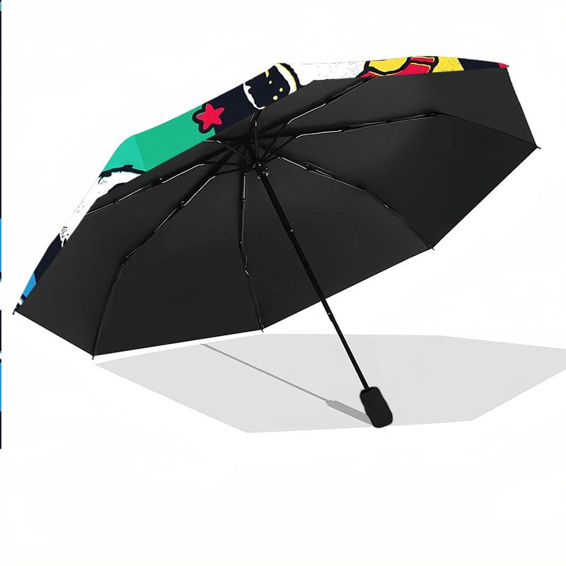Custom Text Automatic 8 Bone Umbrella, Portable Sun Rain Protection UmbrellaSnoopy Peanuts