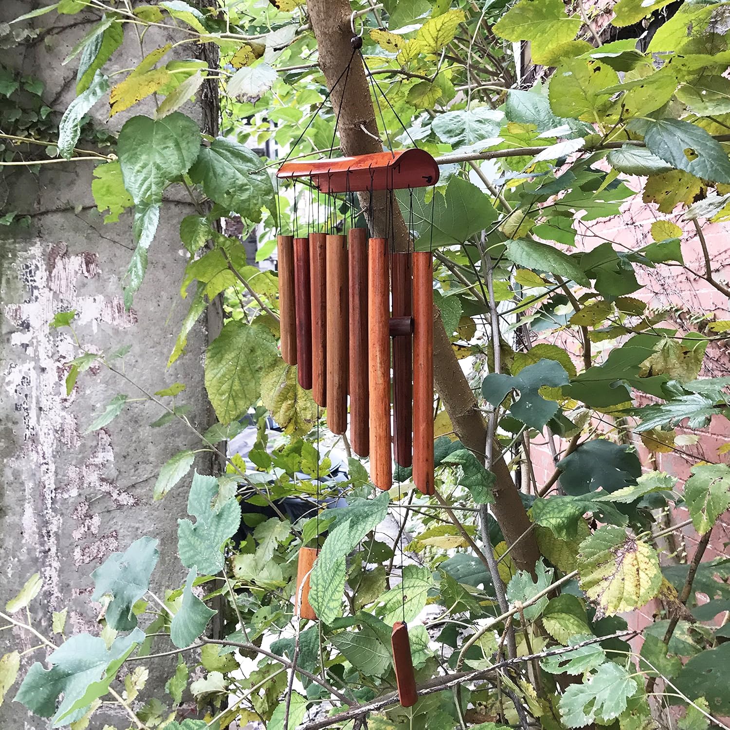 Large 65cm (25 ) 12 Tubes Double Antique Nature Bamboo Feng Shui Wind Chime Indoor Outdoor Wooden Melody Wind Bell