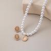 Meier Multi-layer baroque faux pearl necklace - choker style - vintage-inspired, understated luxury