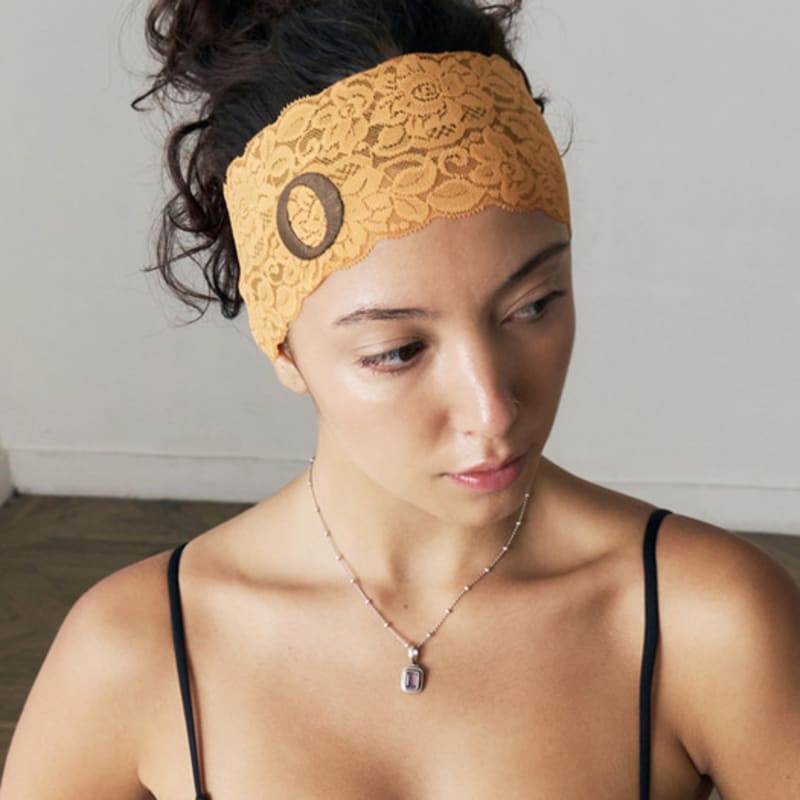 odlyworkshop Lace Headband, Apricot