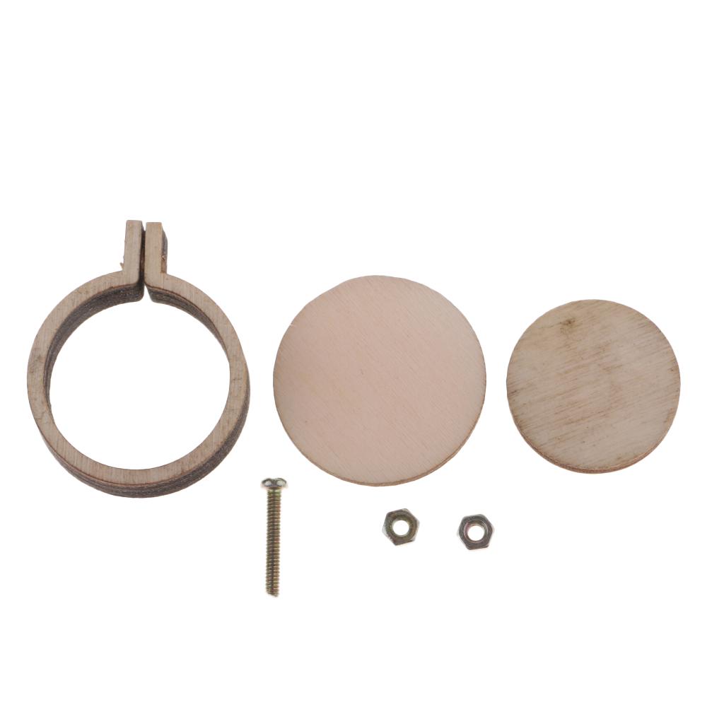 10 st Mini Ring Broderibåge Trä Korsstygnbåge för Ram Hantverkspresenter 30 mm x 25 mm