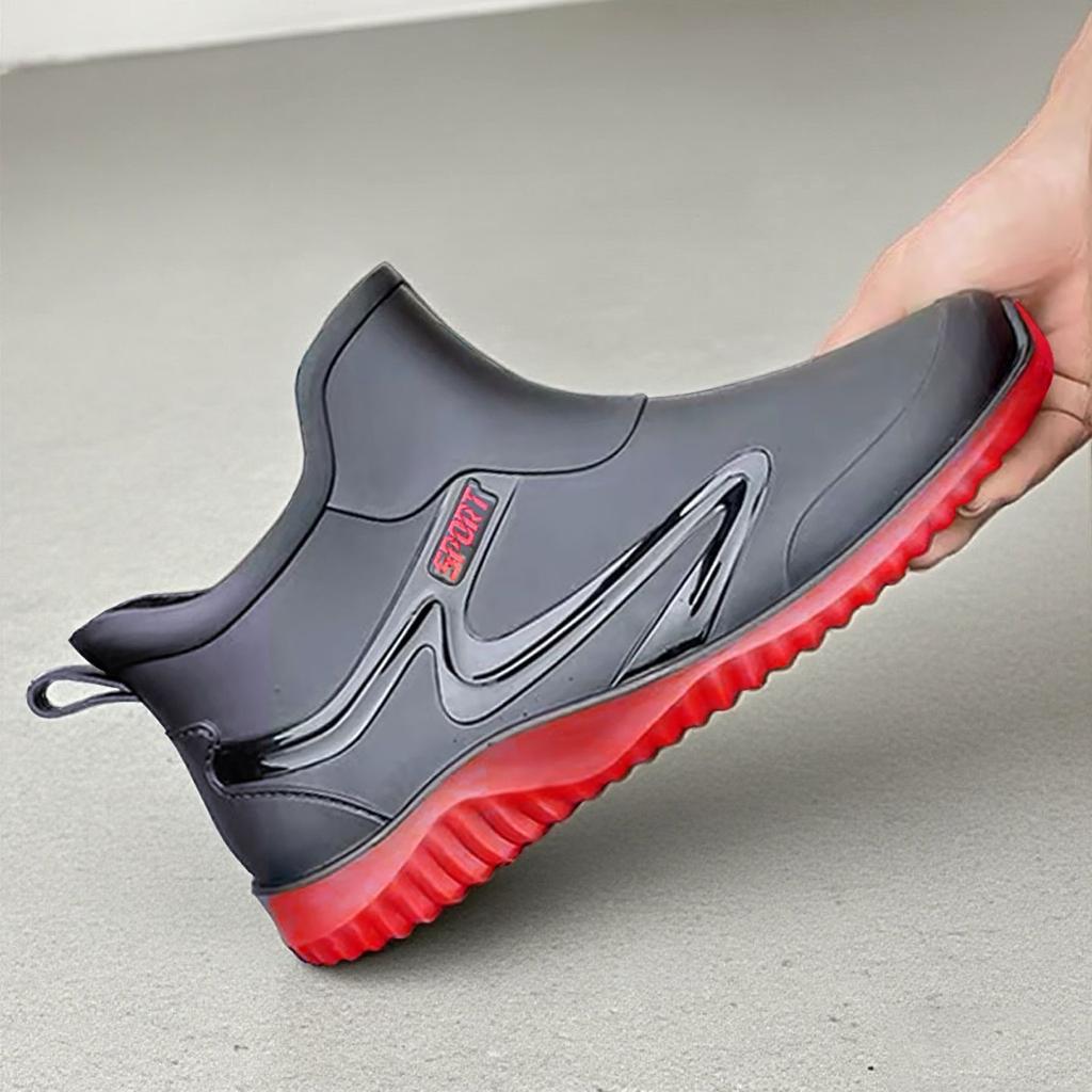 Short Tube Waterproof Rain Shoes Adult Fishing Labor Insurance Rubber Shoes Special Medium Tube Non-slip Rain Boots Water Shoes