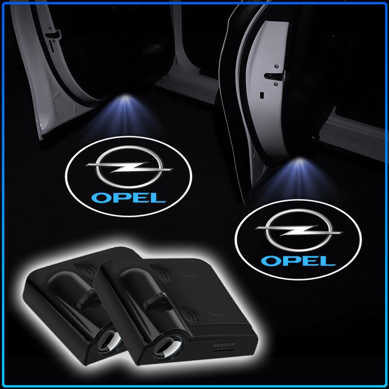 1/2Pcs LED Welcome Light Car Door Projector Lamps Car Accessories Emblem For Opel crosa d astra h insignia astra j zafira b mokkaastra vivaro astra g