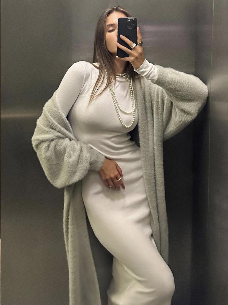 New Fall/Winter Women's Sweater Sets: Faux Mink Fleece Loose-Fit Long Cardigan