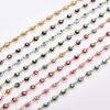 4mm Stainless Steel Round Turkish Evil Eye Bracelet Link Hand Chain for Women Girl Wristband Anklets Metal Jewelry Summer Gift