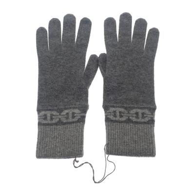 HERMES H232006G_G1S M guanti Carbone/grigio cashmere/Poliuretano Donna