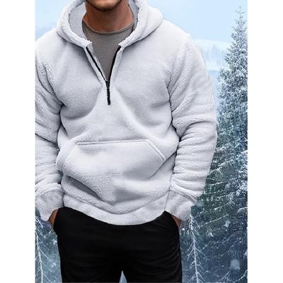 New Autumn and Winter Men's Casual Hooded Sweater, Coral Fleece Fashion, Loose and Warm Pullover Jacket for Men