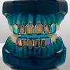 2Pcs/Set Glossy Dental Grills Hip Hop Hollow Teeth Grillz Braces Charm Teeth Grillz  Dental Crown