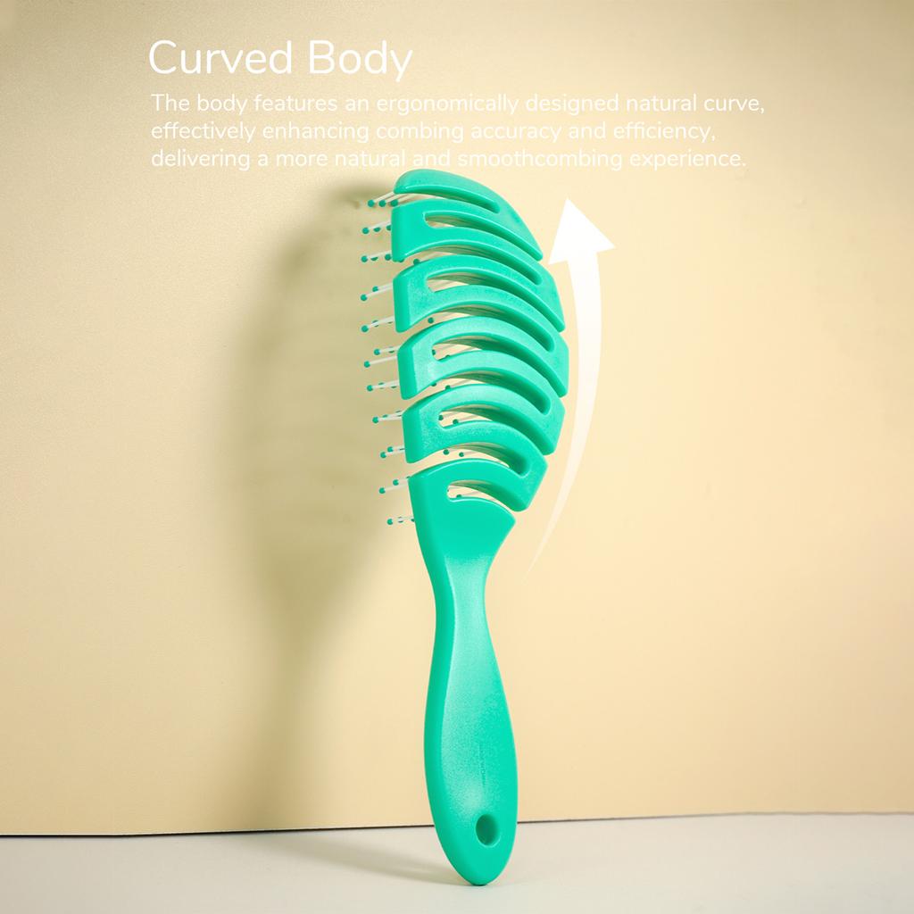 Teal Plastic Hair Brush with Soft Bristles for Gentle Detangling and Styling Ideal for All Hair Types Daily Use