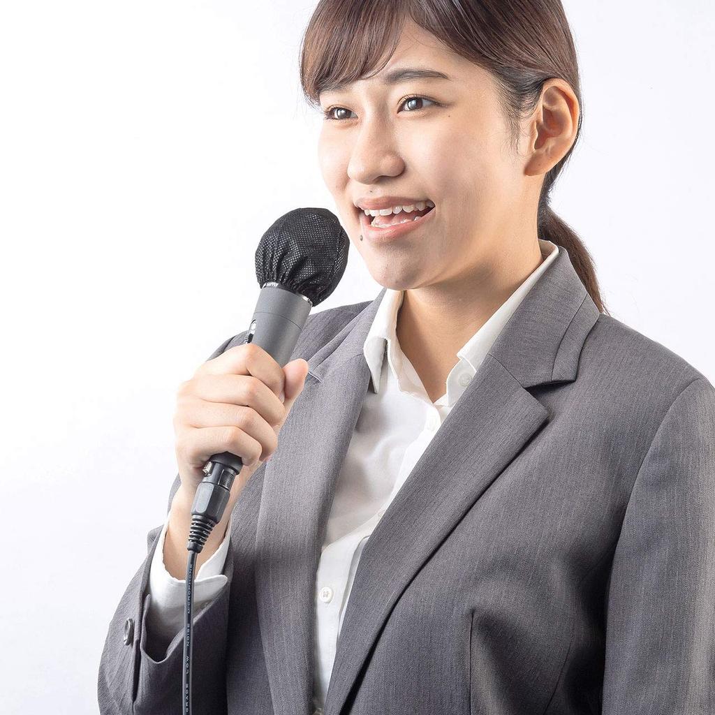 Sanwa Supply Vliesstoff-Mikrofonabdeckung MM-SPHMC1BK