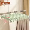 10PCS Clothes Hangers with Adjustable Clips 4 Color Options Space Saving for Travel Home Wardrobe Clothing Organizer