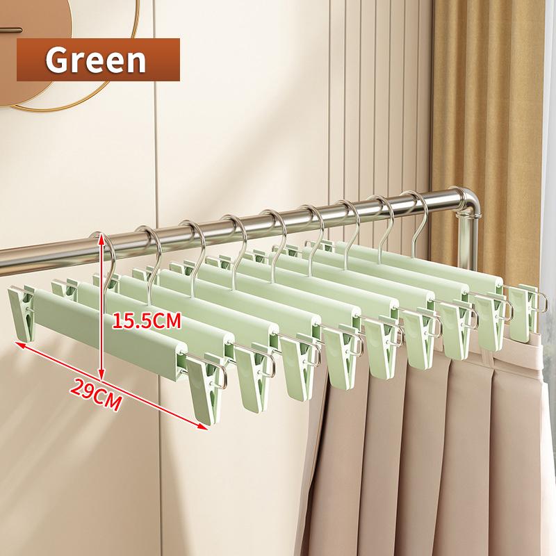 10PCS Clothes Hangers with Adjustable Clips 4 Color Options Space Saving for Travel Home Wardrobe Clothing Organizer