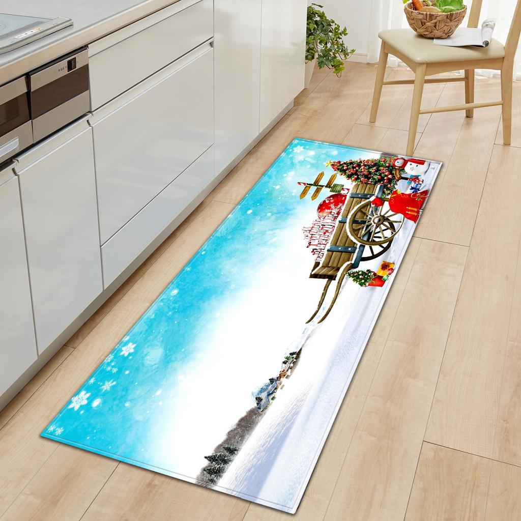 Christmas Kitchen Sand Carpet Doormat Long Floor Mat