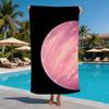 Dreamy Pink Cloud Saturn Planet Beach Towel Quick Dry Sand Free Space Galaxy Towel for Swimming Pool Beach Travel Yoga