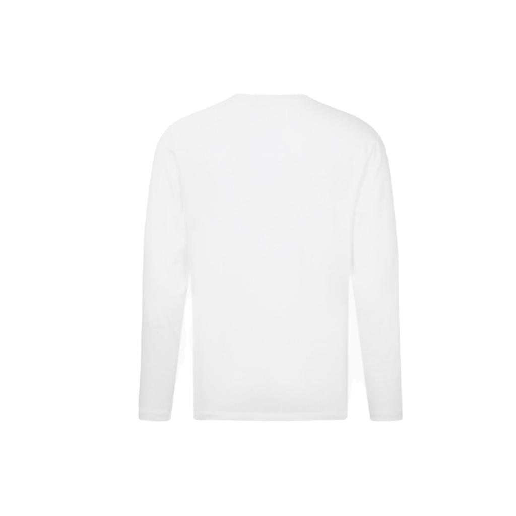 Calvin Klein Cotton Crew Neck Long Sleeve T-Shirt With Logo Pattern Men Tops White J319613-YAF