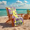 Personalized customized proof beach towel with Dexter's Laboratory pattern - soft, absorbent, quick-drying, perfect swimming, camping&bathing