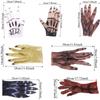Creative Simulated Halloween Cosplay Gloves Werewolf Waterproof Werewolf Vinyl Gloves Plush Terrifying Makeup Party Props Party