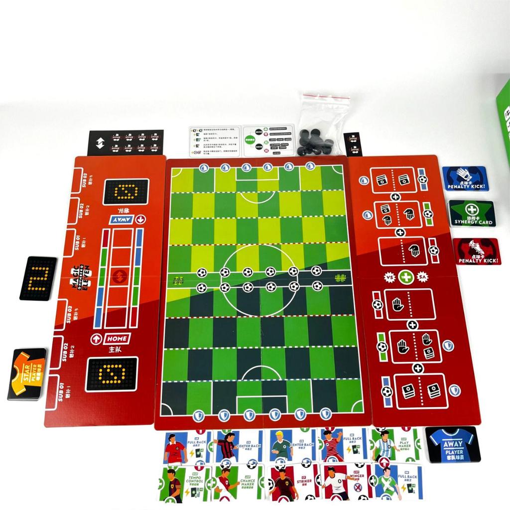 Anglická verze Dream Eleven Magic Fotbalový hráč Stolní hra Dvojitá karta Zázračné Magické číslo Jedenáct Hra