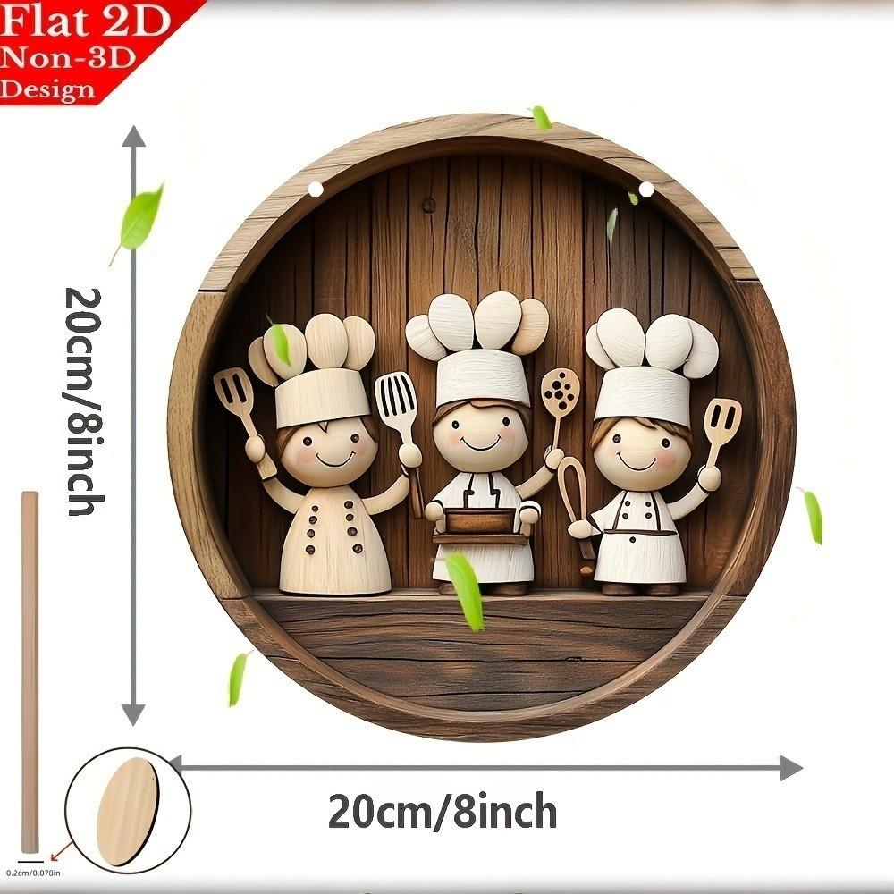 Door Wreath Kitchen Wall Art 2D Plan Chef Wall Decor Kitchen Sign Cottage Porch Decoration