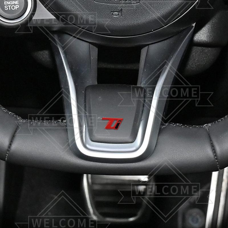 3D Car Stickers Ti Emblem Auto Steering Wheel Badge Interior Decal For  Giulietta Stelvio Stradale Tonale Accessories