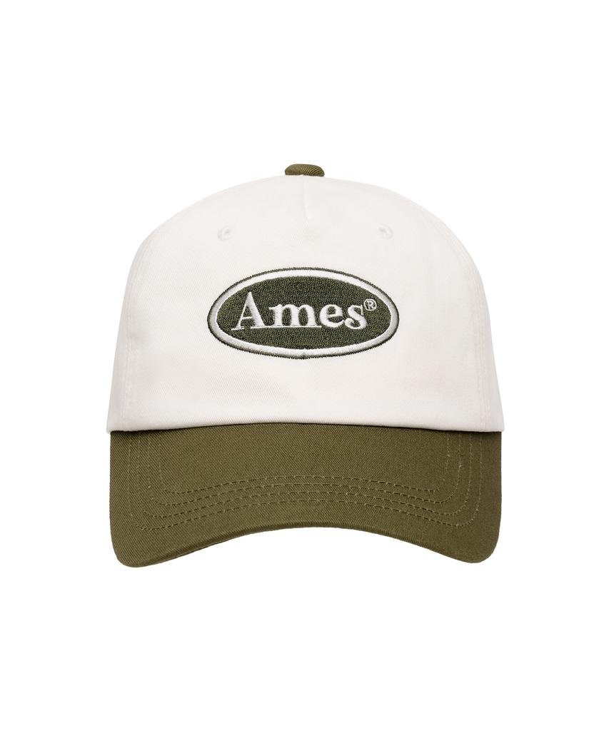 AMES-WORLDWIDE Symbol Logo Twotone Ball Cap Ivory