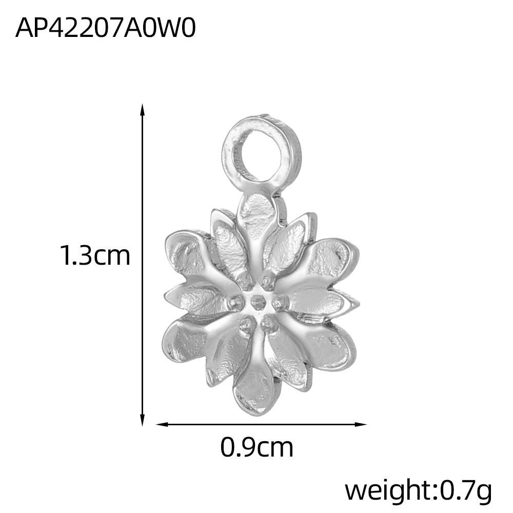 CARLIDANA New Gold Plated Charm Stainless Steel DIY Jewelry Pendant Multicolor Zircon Heart Butterfly Sun Flower Bowknot