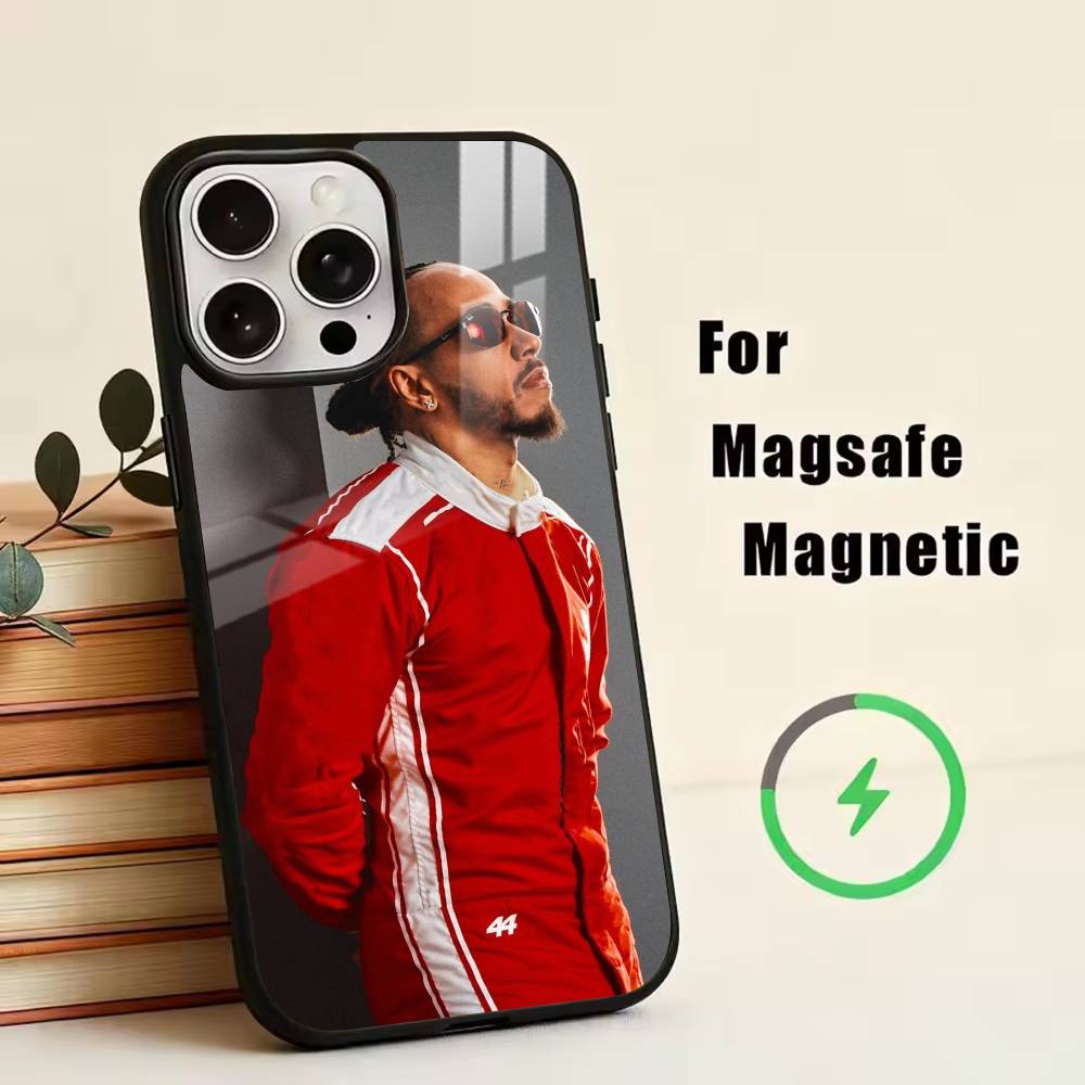 44 L-Lewis H-Hamilton Phone Case For iPhone17,16,15,14,13,12,11 Plus,Pro Magnetic with Magsafe Wireless Charging