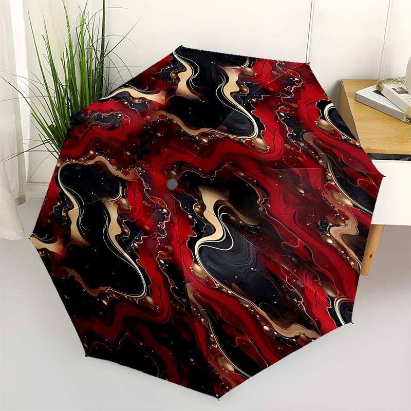 

1pc Abstract Cosmic Swirl Pattern Umbrella with Plastic Handle,Vibrant Cartoon Pattern,Multi-functional UmbrellaB2023