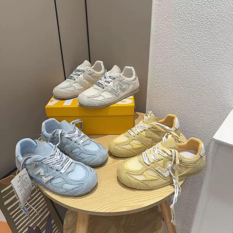 Mesh breathable heightening German training shoes women's 2025 spring and autumn new pair of shoelaces casual foot small Forrest Gump shoes sports