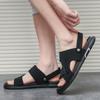 Fashion Summer Fashion Men Sandals Men Flat Heel Casual Comfortable High-quality Beach Shoes Men Business Office Sandals Sizes 39-47