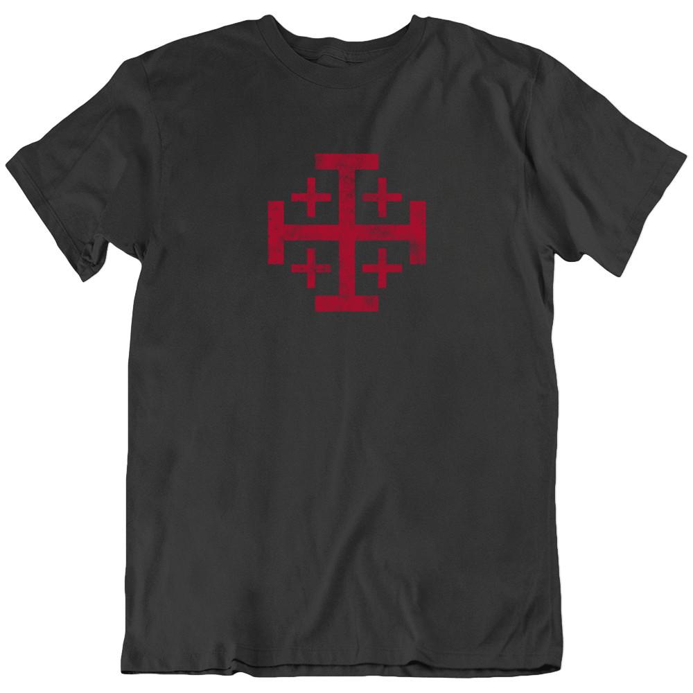 Knights Templar Jerusalem Cross Christian Jesus God T-Shirt Tee Gift New