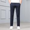 Spring Men's Light Gray Slim Fit Dress Pants Lightweight Business Casual Trousers