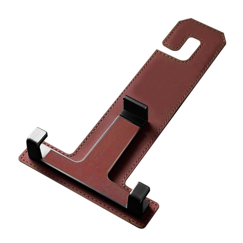 Auto Seat Organizers Hook  Leather & Metal Hangers Vehicle Headrest Hook  Vehicle Accessories for Bags & Accessories