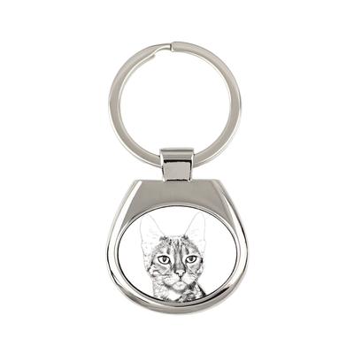 Toyger Cat - Keychain with a Cat, Keychain with a Print, Personalized Pendant from the Brand