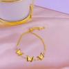 316 Stainless Steel Gold Color Butterfly Charms Bracelet For Women Vintage Rustproof Girls Wrist  Party Wedding Gift