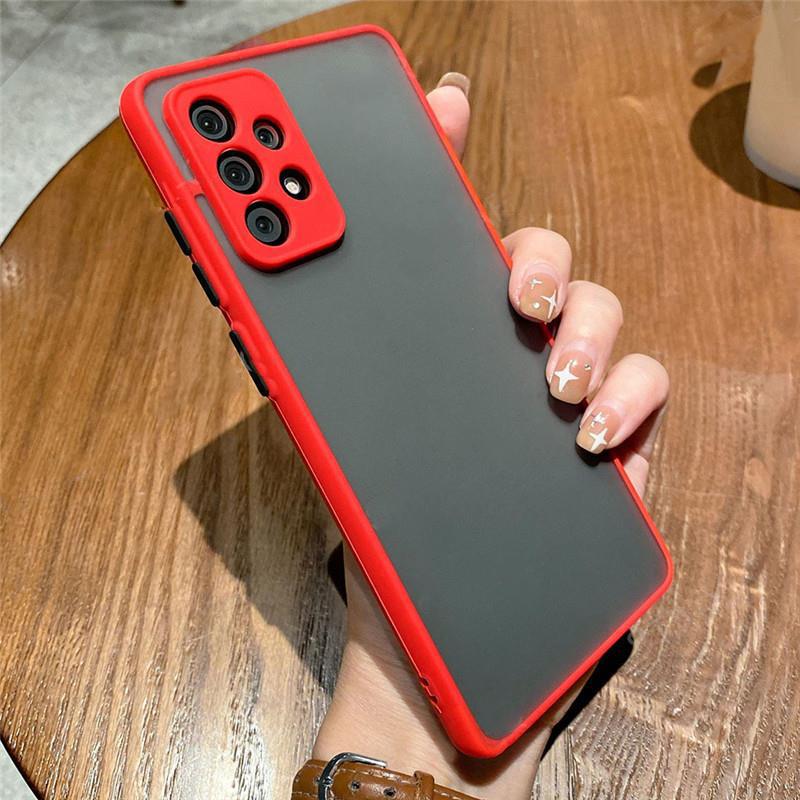 Matte Translucent Hard Silicone Case For Samsung Galaxy S22 S21 S20 A04 A53 A73 Huawei Honor 50 Xiaomi Redmi Note 11 iPhone 14 13 12 11 Pro Max Cover