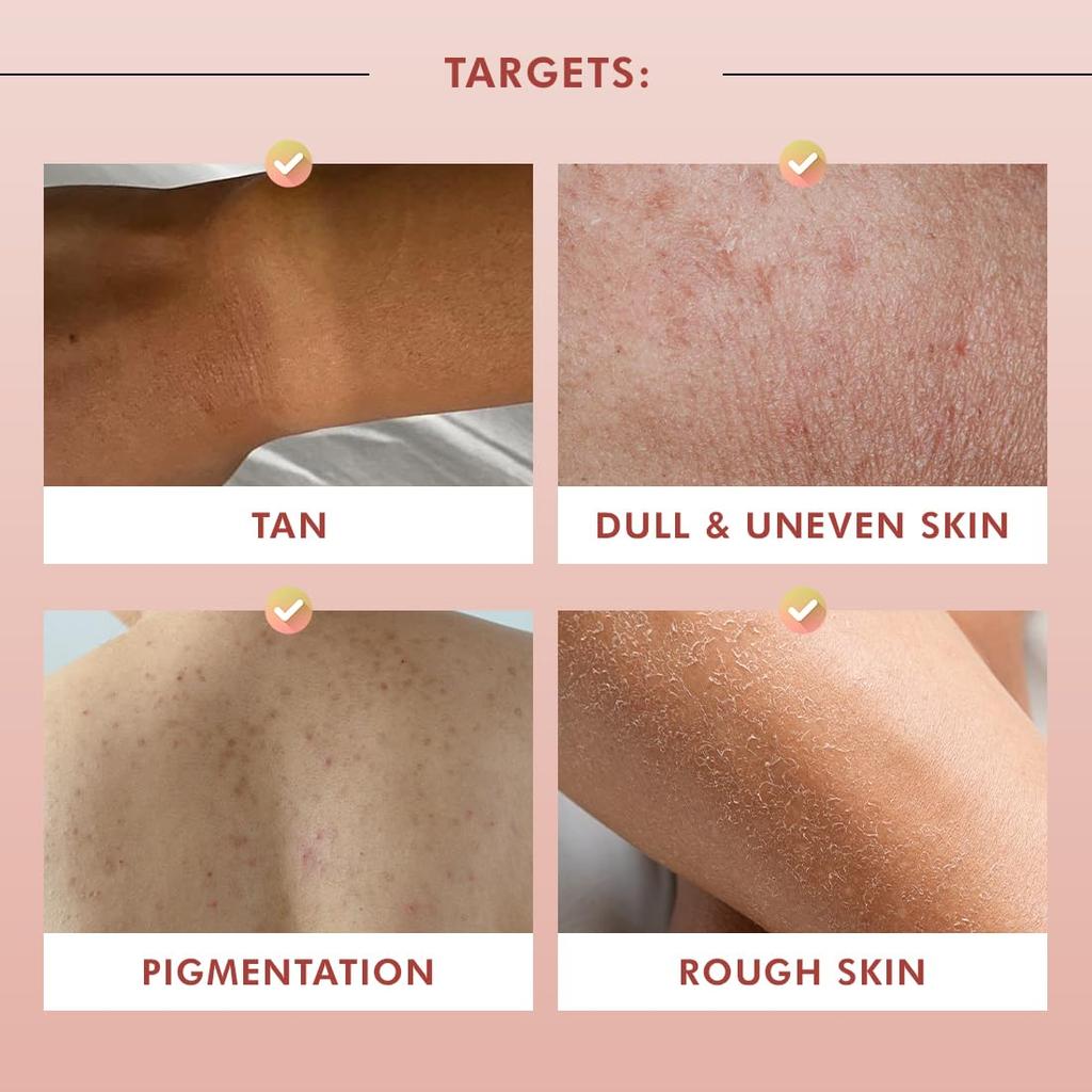 mCaffeine 1% Glycolic Acid Guava Detan Body Wash 300ml | Brightening, Hydrating, Dark Spot Reducing Bodywash for Men & Women