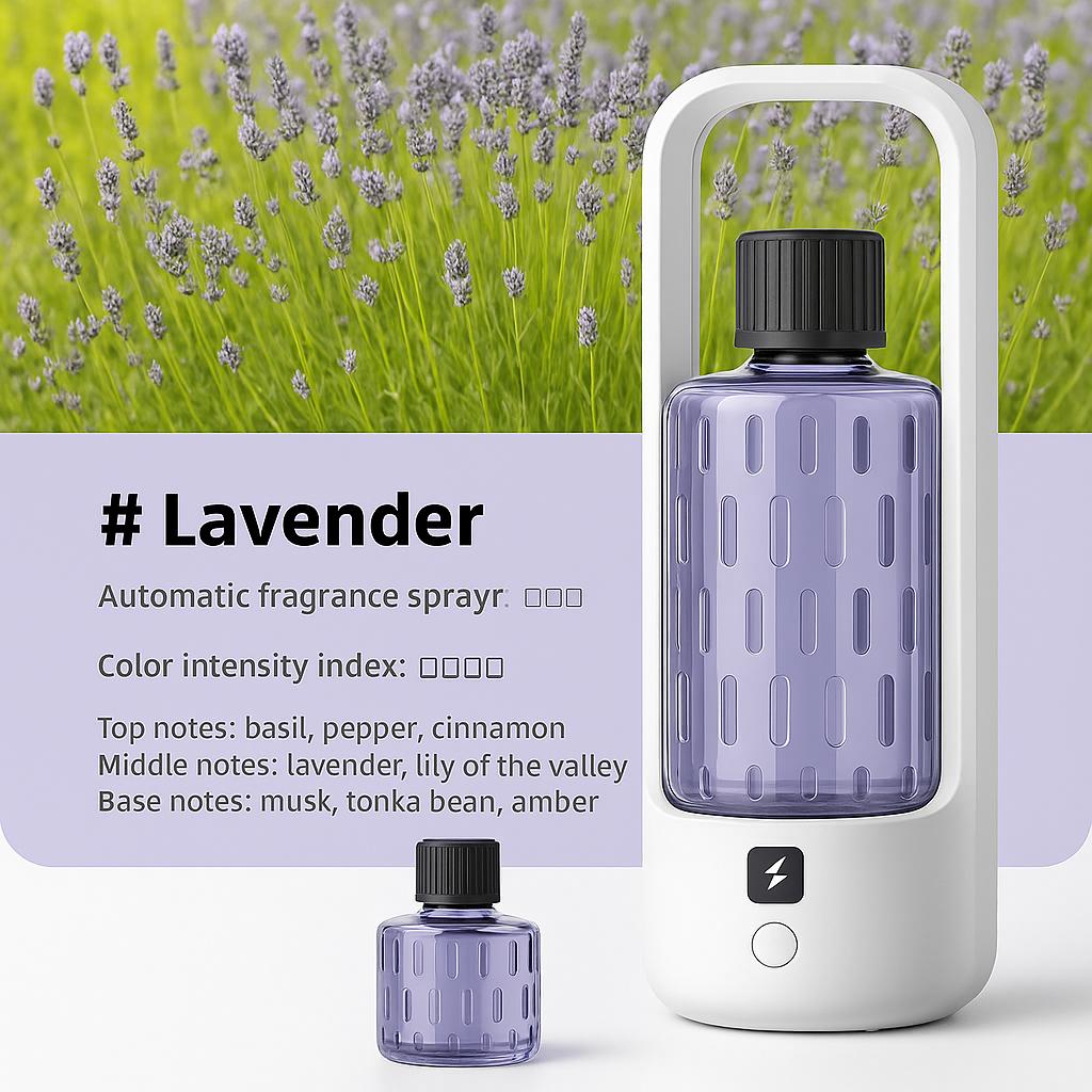 50ml Veggmontert Aroma Diffuser Duft Essential Oil Aromaterapimaskin med tidsinnstilling Luftrensende duftspreder for soveromtoalett